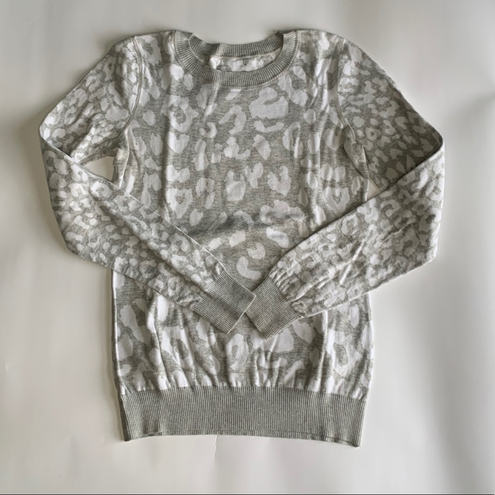 Express reversible gray/white sweater